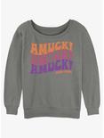 Disney Hocus Pocus Amuck Womens Slouchy Sweatshirt, GRAY HTR, hi-res