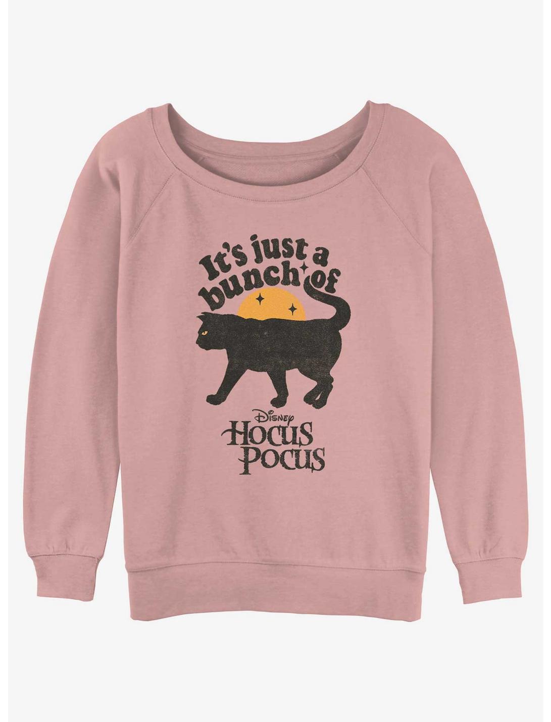 Disney Hocus Pocus Black Cat Binx Womens Slouchy Sweatshirt, DESERTPNK, hi-res