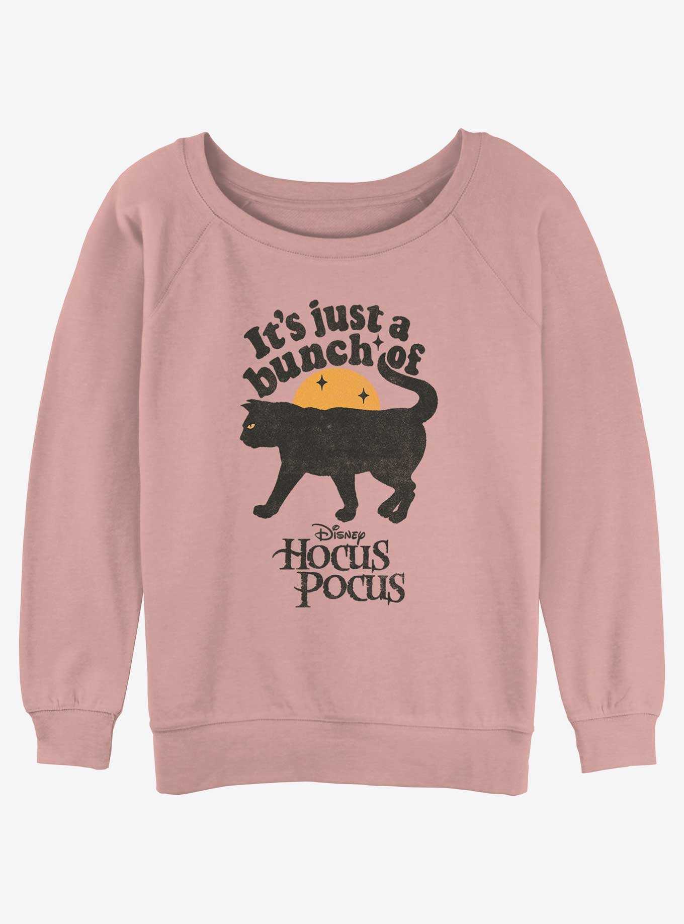 Disney Hocus Pocus Black Cat Binx Womens Slouchy Sweatshirt, , hi-res