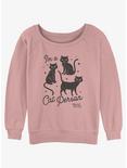 Disney Hocus Pocus Binx Cat Person Womens Slouchy Sweatshirt, DESERTPNK, hi-res
