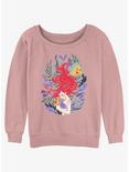 Disney The Little Mermaid Leafy Ariel Womens Slouchy Sweatshirt, DESERTPNK, hi-res
