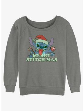 Disney Lilo & Stitch Merry Stitchmas Womens Slouchy Sweatshirt, , hi-res