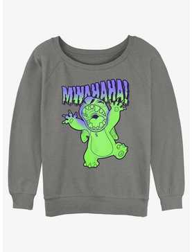Disney Lilo & Stitch Mwahaha Scary Stitch Womens Slouchy Sweatshirt, , hi-res