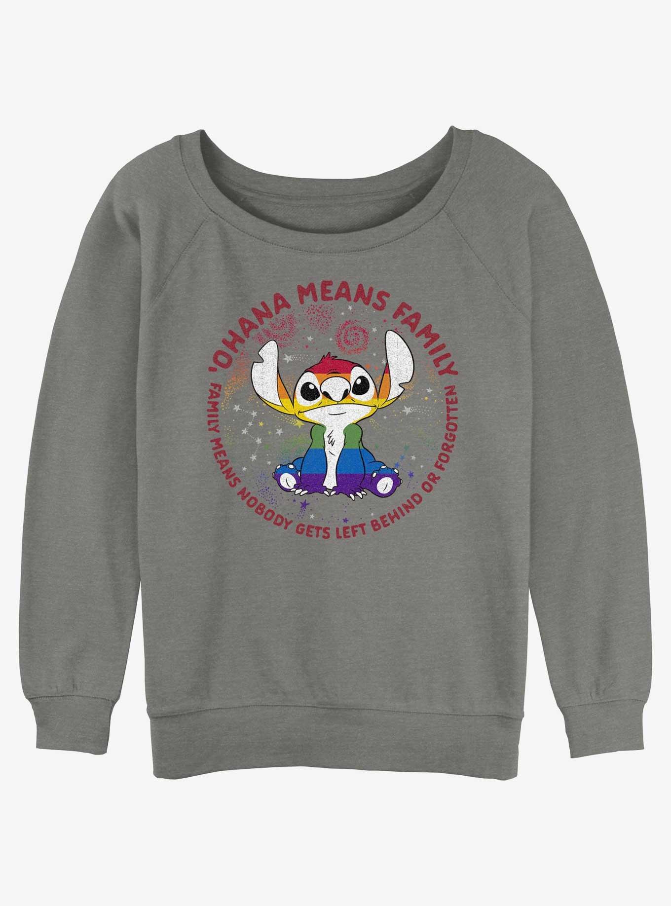 Disney Lilo & Stitch Ohana Pride Slouchy Sweatshirt, , hi-res
