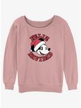 Disney Mickey Mouse Merry Christmas in Spanish Womens Slouchy Sweatshirt, DESERTPNK, hi-res