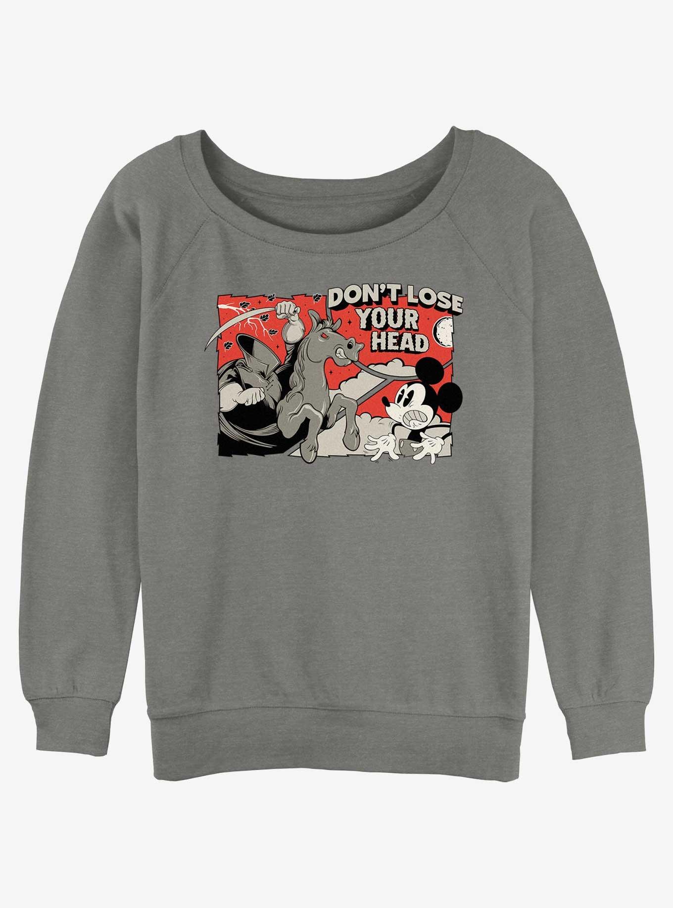 Disney Mickey Mouse Headless Horseman Womens Slouchy Sweatshirt, , hi-res