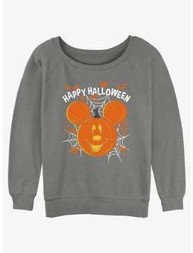 Disney Mickey Mouse Jack O' Lantern Womens Slouchy Sweatshirt, , hi-res
