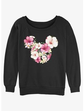 Plus Size Disney Mickey Mouse Tropical Mouse Womens Slouchy Sweatshirt, , hi-res