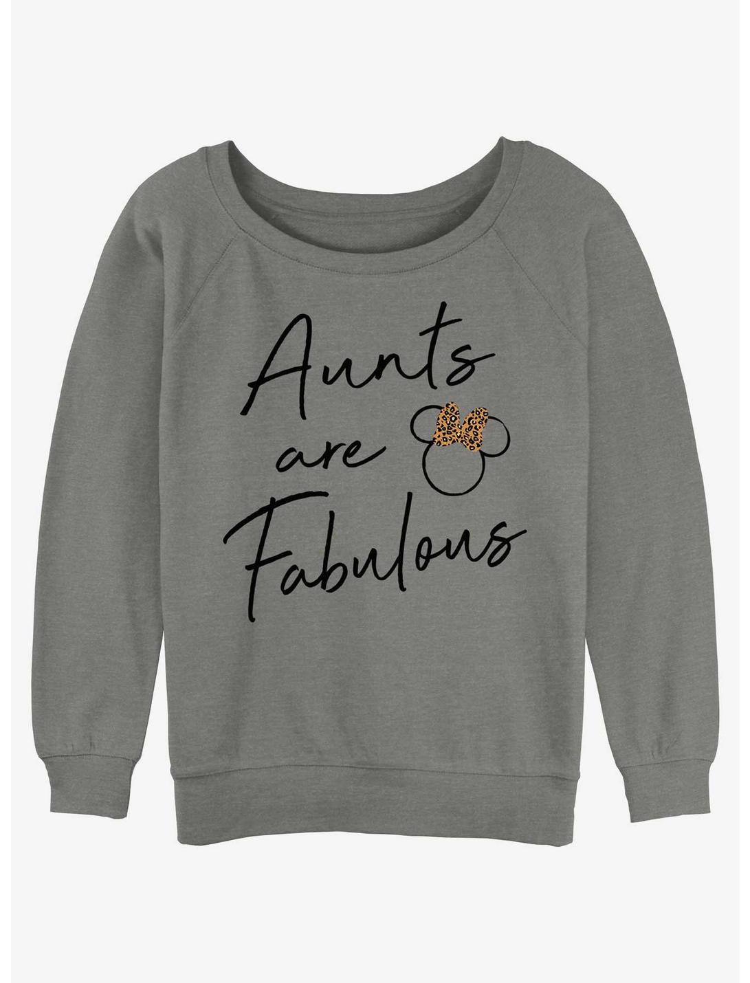 Disney Minnie Mouse Fab Aunt Womens Slouchy Sweatshirt, GRAY HTR, hi-res