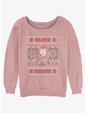 Marvel Black Widow Ugly Christmas Womens Slouchy Sweatshirt, , hi-res