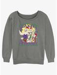 Disney The Nightmare Before Christmas Season's Creepings Oogie, Jack, and Sally Womens Slouchy Sweatshirt, GRAY HTR, hi-res