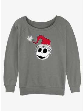 Disney The Nightmare Before Christmas Santa Hat Jack Womens Slouchy Sweatshirt, , hi-res