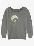 Disney The Nightmare Before Christmas Spiral Hill Jack Womens Slouchy Sweatshirt, GRAY HTR, hi-res