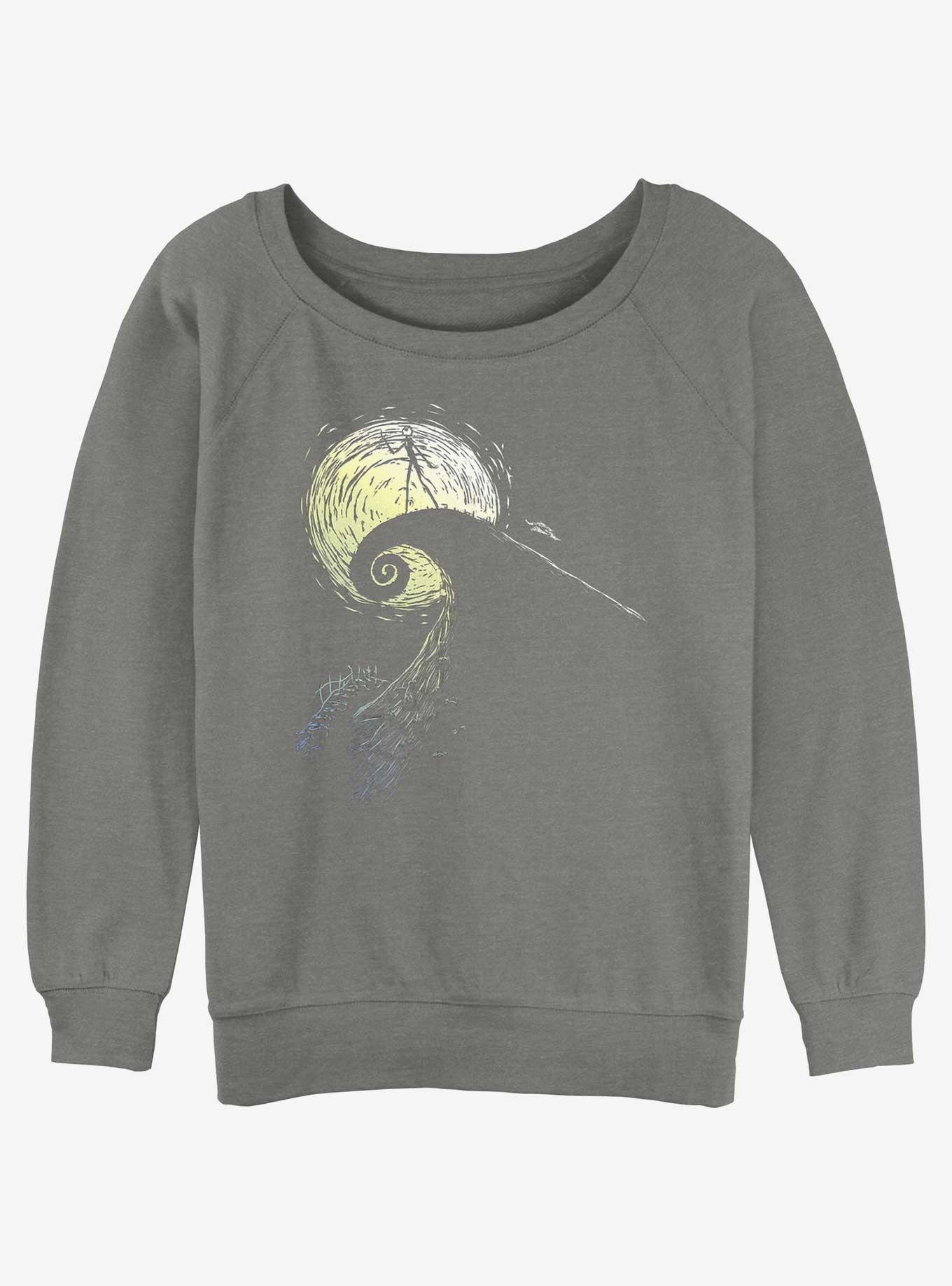 Disney The Nightmare Before Christmas Spiral Hill Jack Womens Slouchy Sweatshirt, , hi-res