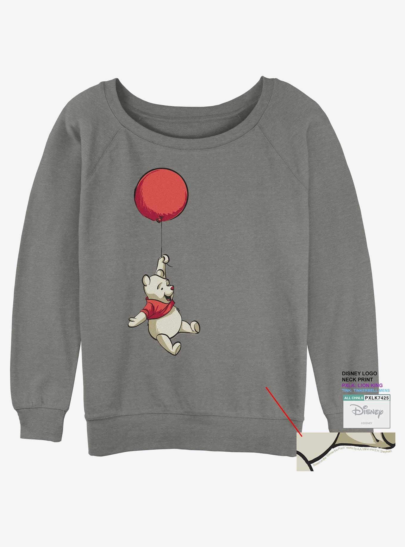 Disney Winnie The Pooh Balloon Winnie Womens Slouchy Sweatshirt