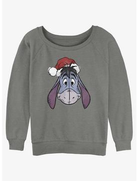 Disney Winnie The Pooh Santa Hat Eeyore Womens Slouchy Sweatshirt, , hi-res