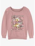 Disney Winnie The Pooh Christmas Bear Womens Slouchy Sweatshirt, DESERTPNK, hi-res