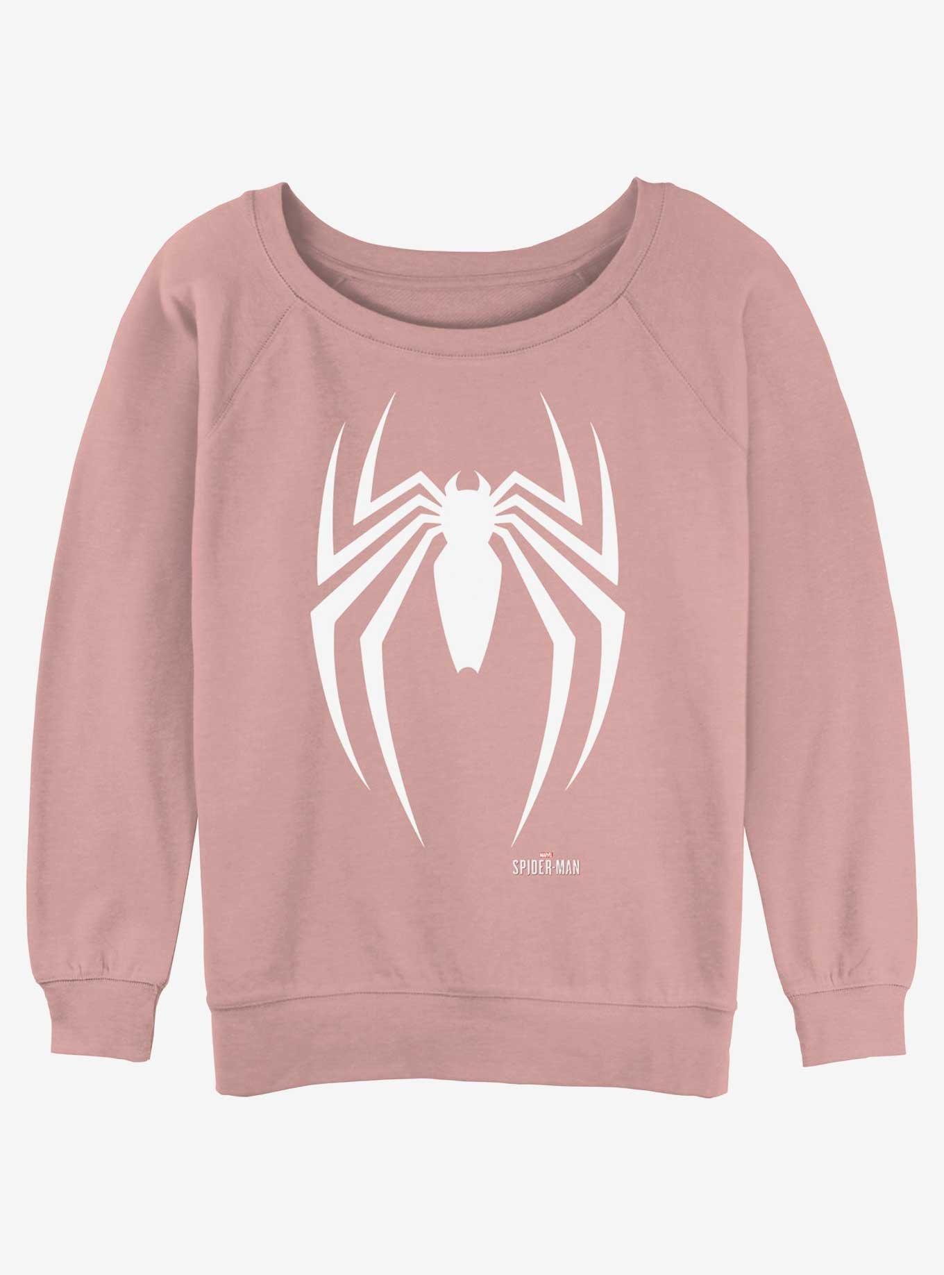 Marvel Spider-Man Icon Womens Slouchy Sweatshirt, DESERTPNK, hi-res