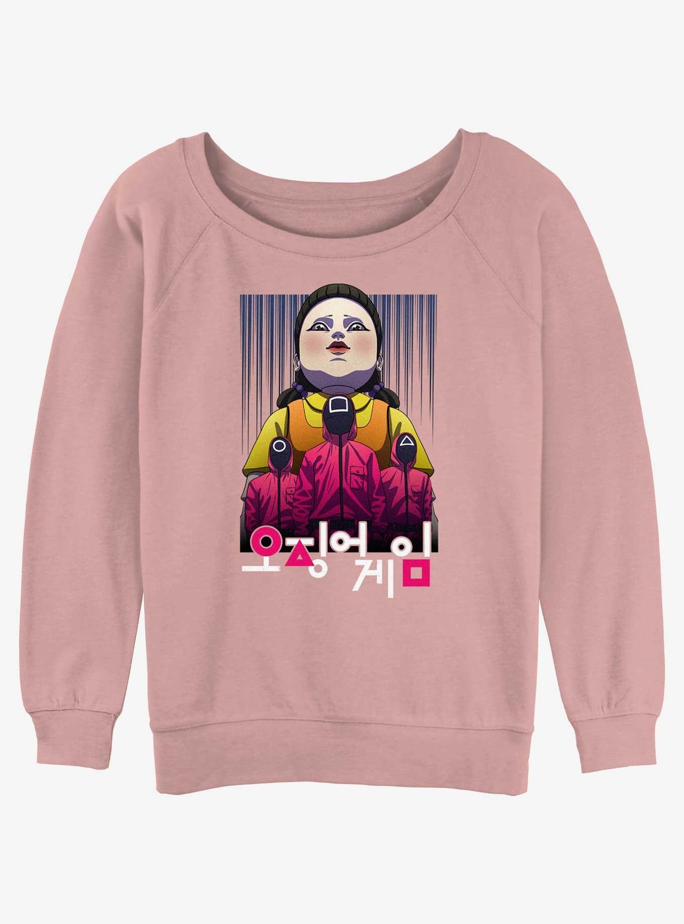 Squid Game Young-Hee Doll Always Watching Womens Slouchy Sweatshirt, , hi-res