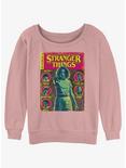 Stranger Things Comic Cover Womens Slouchy Sweatshirt, DESERTPNK, hi-res