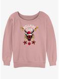 Stranger Things A Hellfire Holiday Womens Slouchy Sweatshirt, DESERTPNK, hi-res