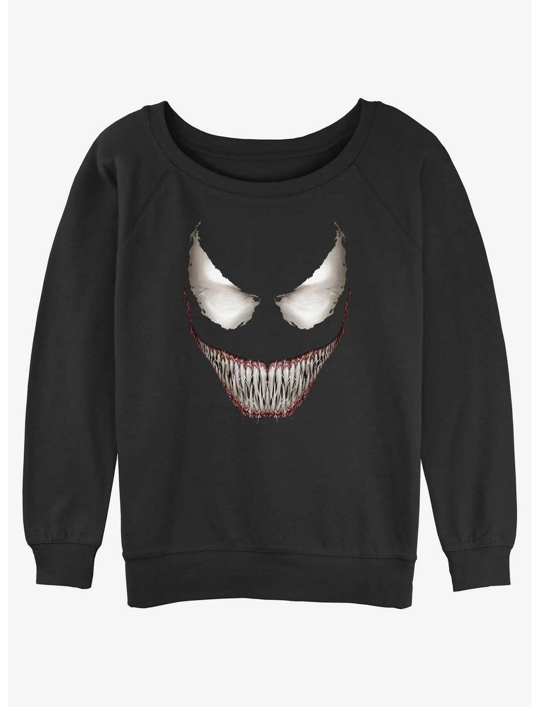 Marvel Venom Big Face Womens Slouchy Sweatshirt, BLACK, hi-res