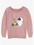 Disney Pixar Wall-E Sparks Fly Womens Slouchy Sweatshirt, DESERTPNK, hi-res