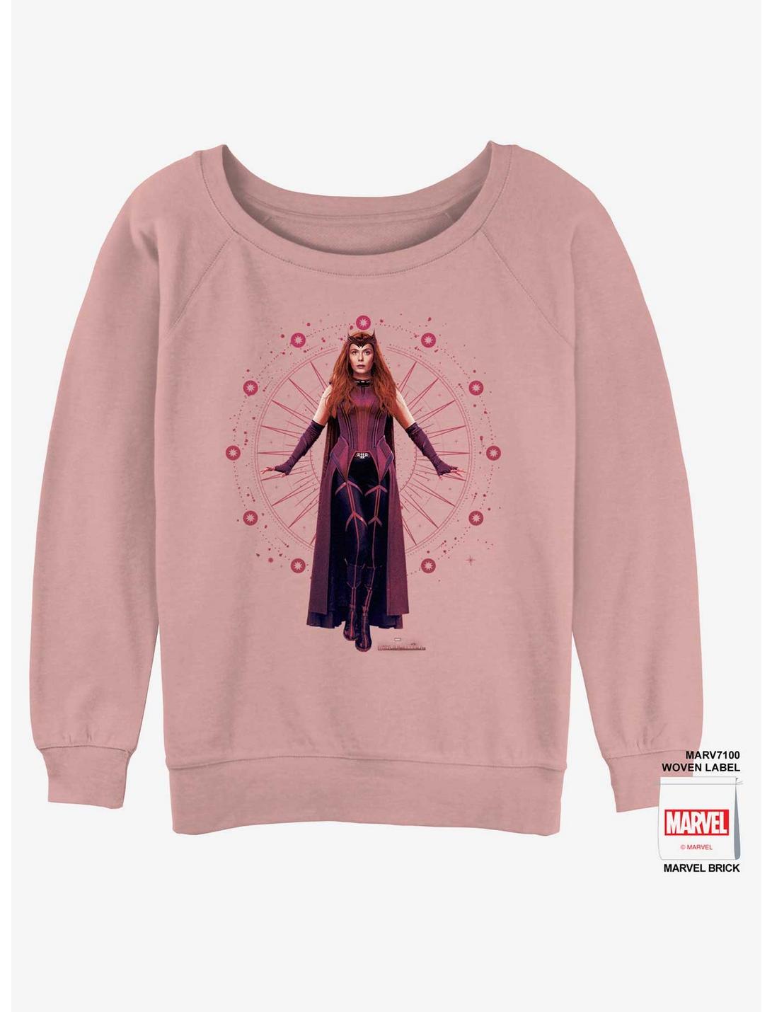 Disney WandaVision Scarlet Witch Womens Slouchy Sweatshirt, DESERTPNK, hi-res
