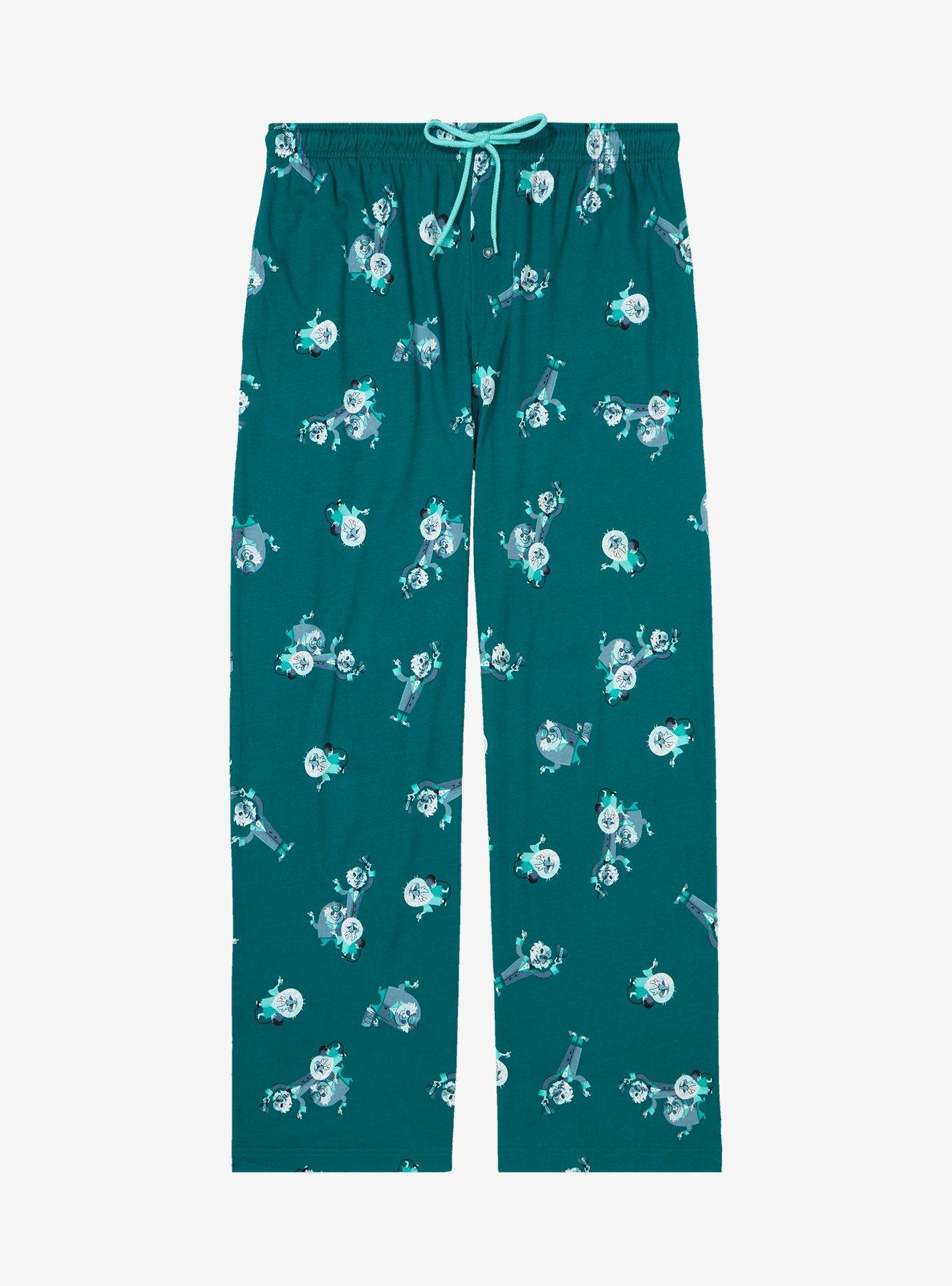 Disney The Haunted Mansion Hitchhiking Ghosts Allover Print Sleep Pants - BoxLunch Exclusive, FOREST GREEN, hi-res