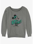 Disney Minnie Mouse Prost Cheers in German Womens Slouchy Sweatshirt, GRAY HTR, hi-res