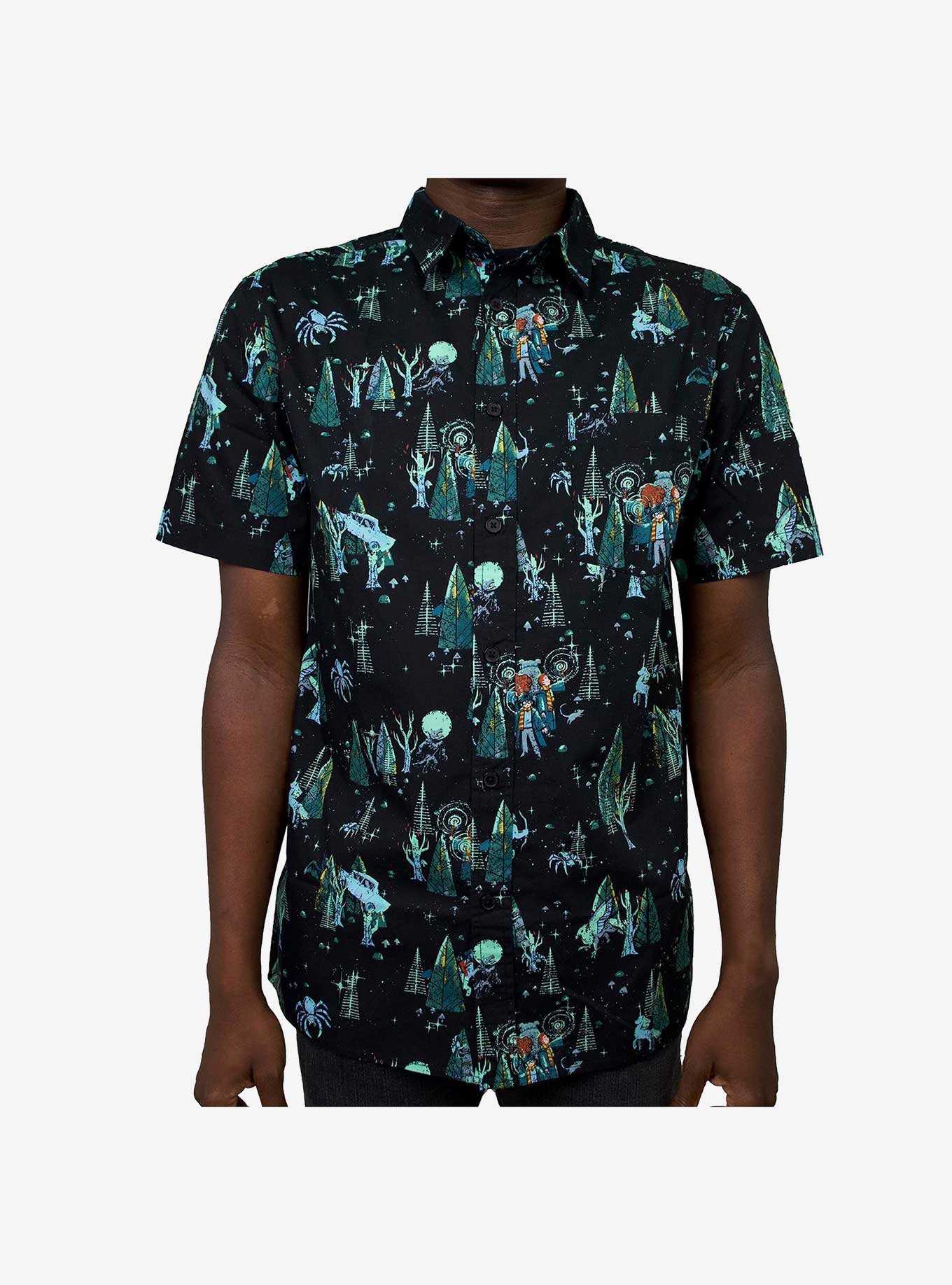 Harry Potter The Forbidden Forest Woven Button-Up, , hi-res
