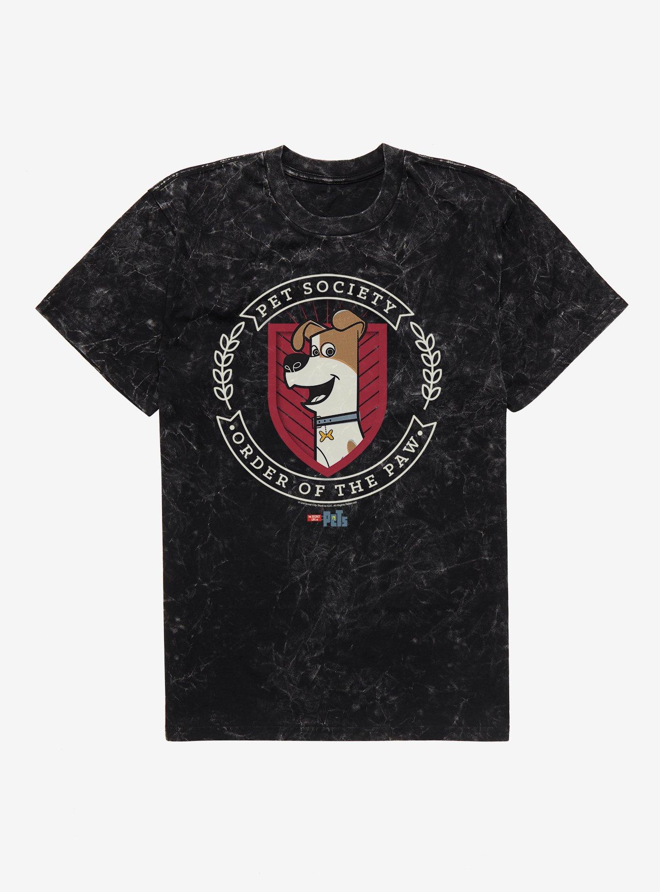 The Secret Life of Pets Max Pet Society Mineral Wash T-Shirt, BLACK MINERAL WASH, hi-res