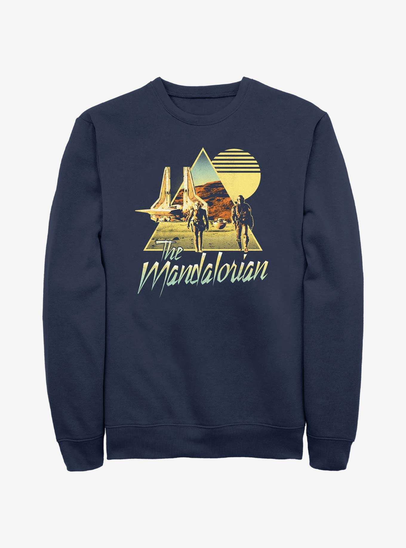 Star Wars The Mandalorian Bo-Katan & Din Djarin Sunset Nevarro Landing Sweatshirt Hot Topic Web Exclusive, , hi-res