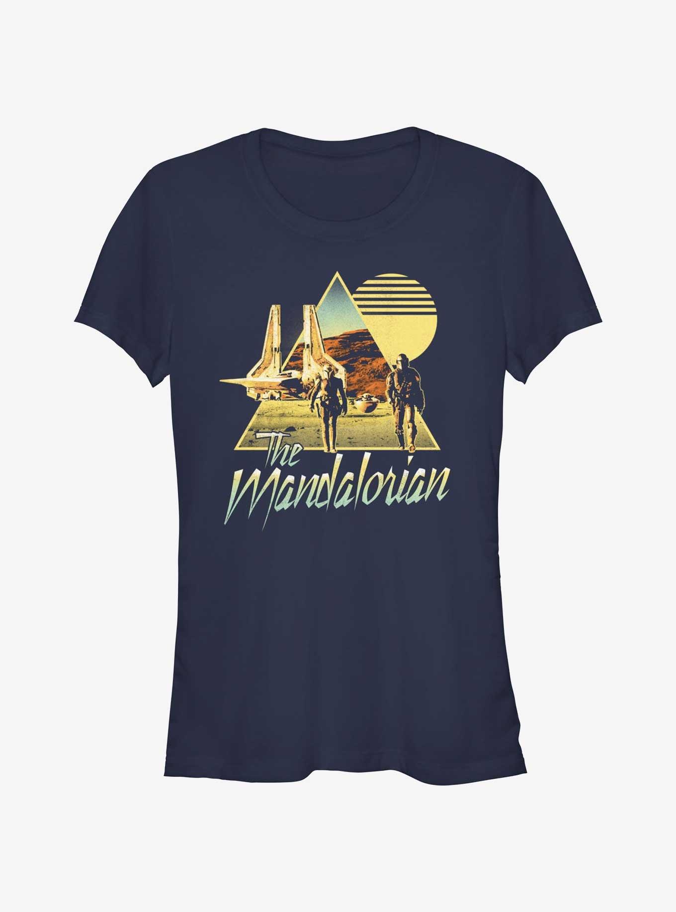 Star Wars The Mandalorian Bo-Katan & Din Djarin Sunset Nevarro Landing Girls T-Shirt Hot Topic Web Exclusive, , hi-res