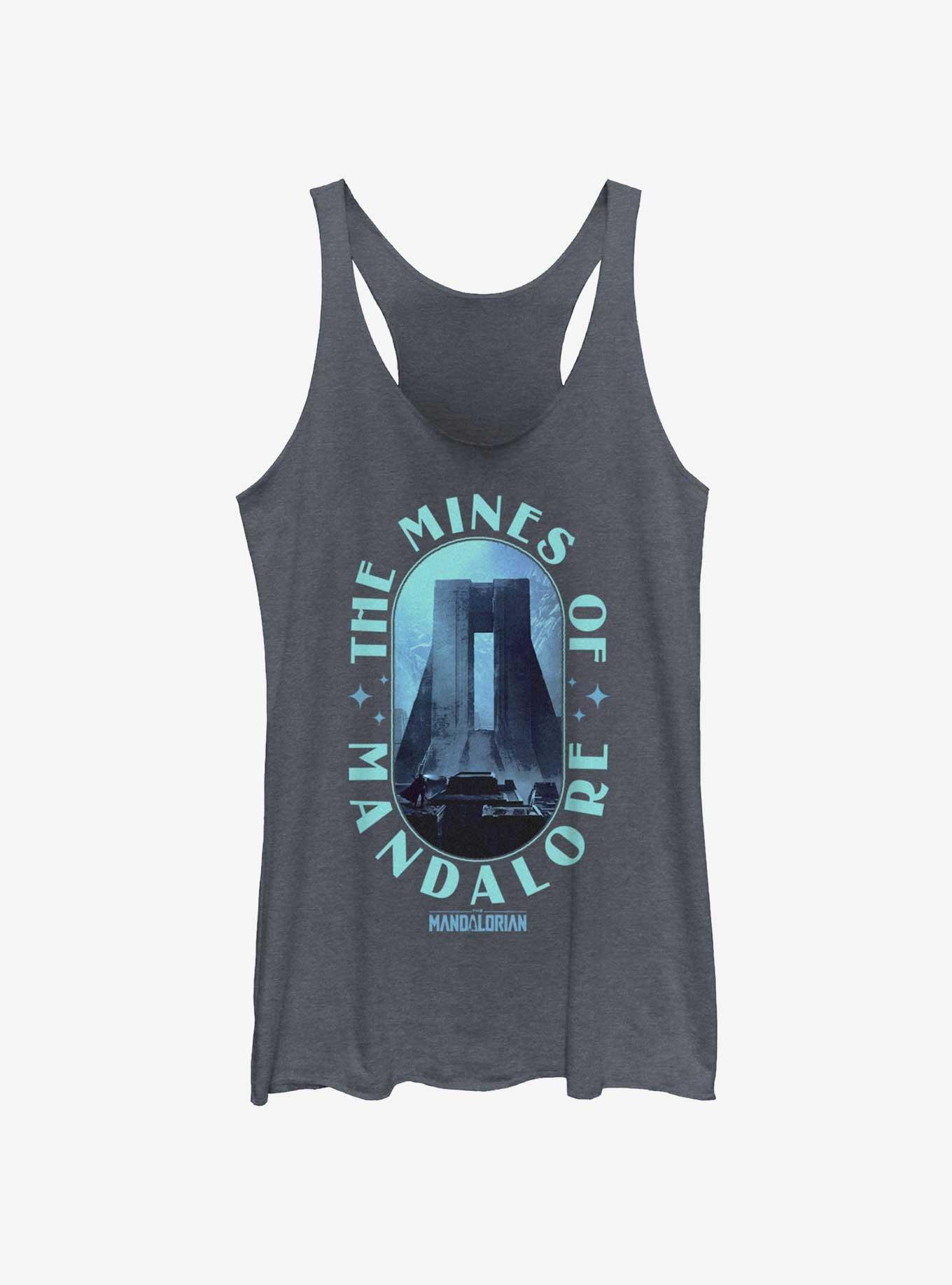 Star Wars The Mandalorian The Mines of Mandalore Girls Tank, NAVY HTR, hi-res