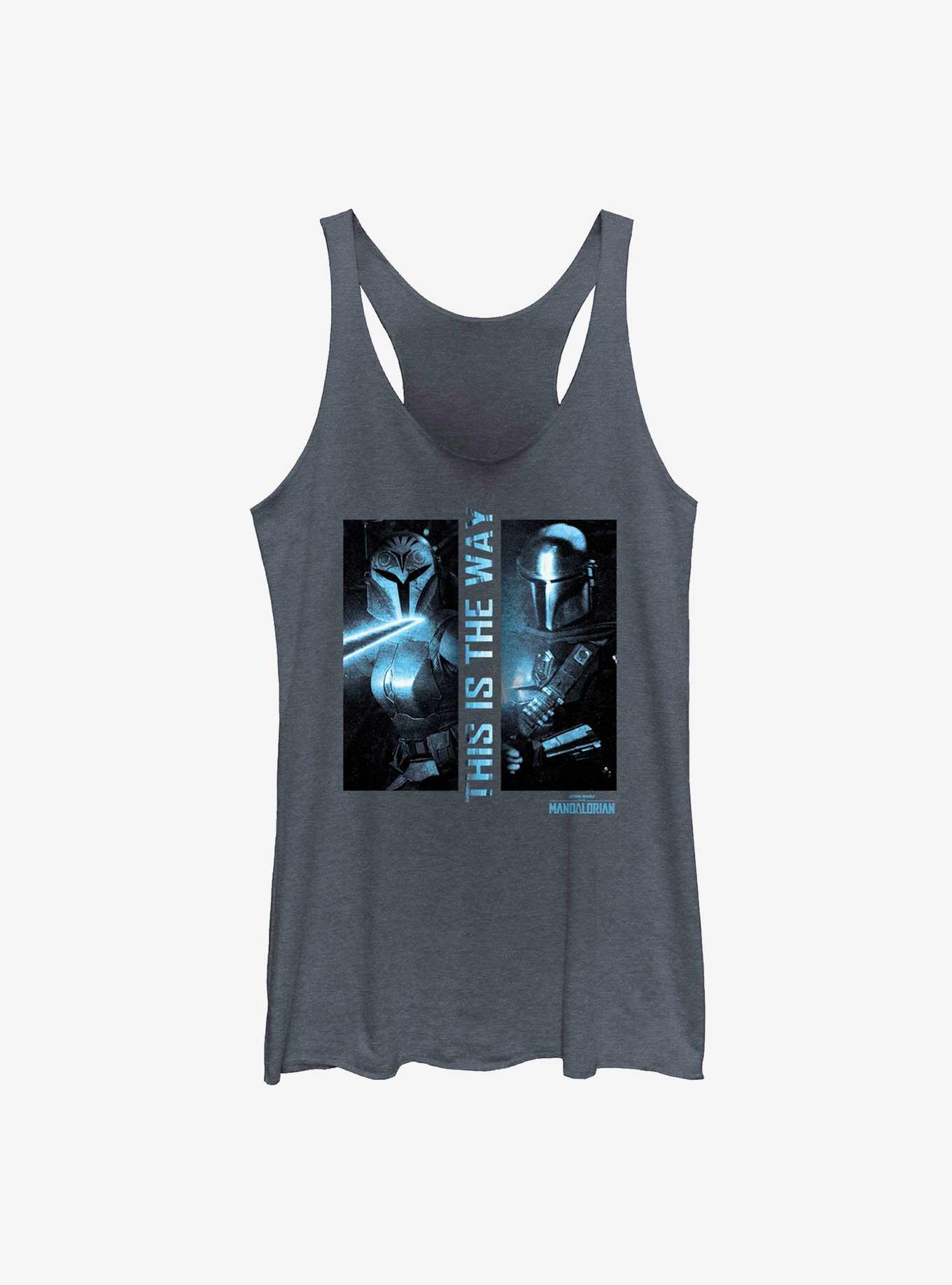 Star Wars The Mandalorian Dark Saber Girls Tank, NAVY HTR, hi-res