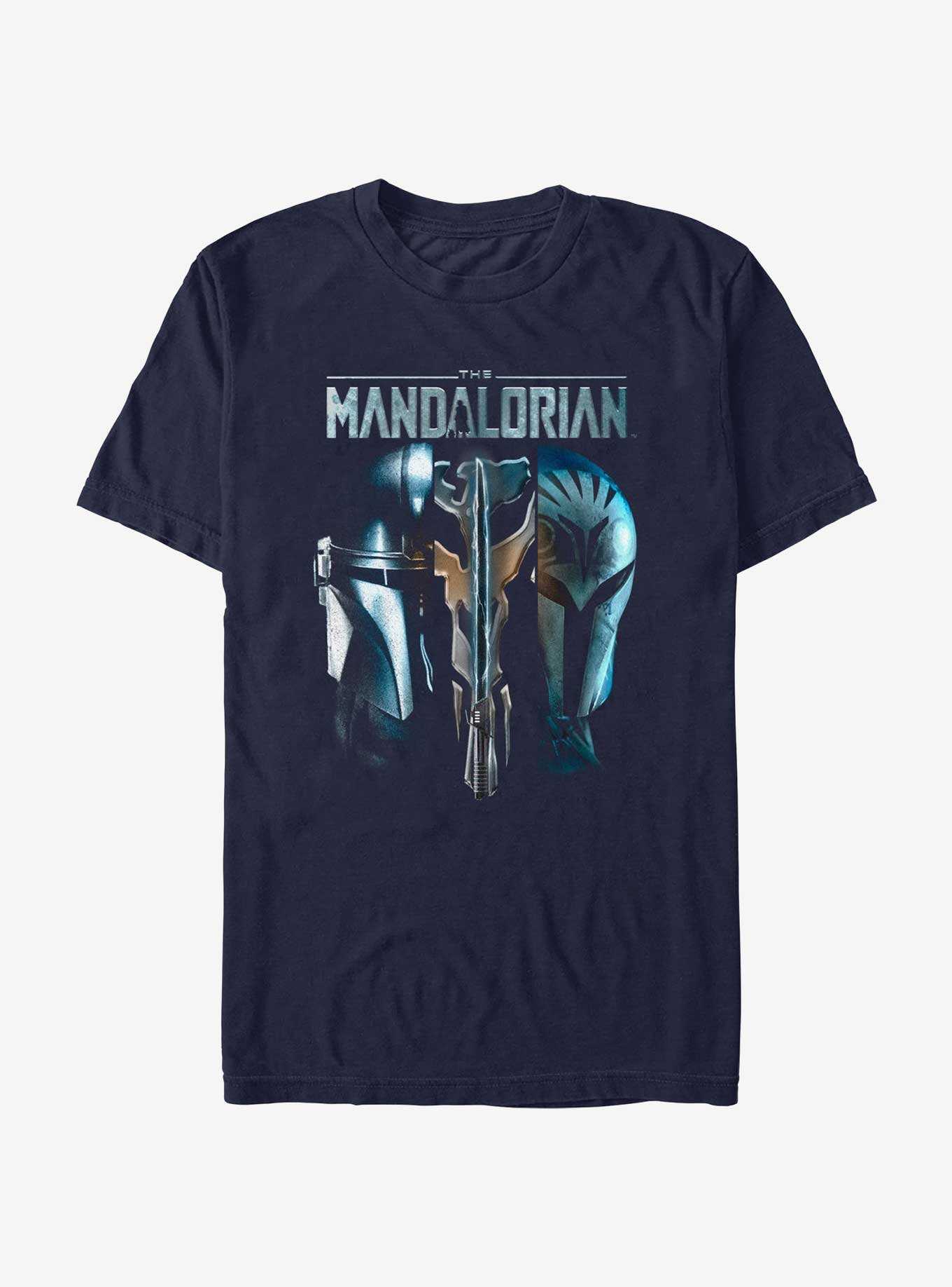 Star Wars The Mandalorian Din Djarin & Bo-Katan Mythosaur Hot Topic Web Exclusive T-Shirt, , hi-res