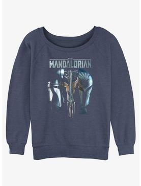 Star Wars The Mandalorian Din Djarin & Bo-Katan Mythosaur Hot Topic Web Exclusive Slouchy Sweatshirt, , hi-res