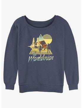 Star Wars The Mandalorian Bo-Katan & Din Djarin Sunset Nevarro Landing Slouchy Sweatshirt Hot Topic Web Exclusive, , hi-res
