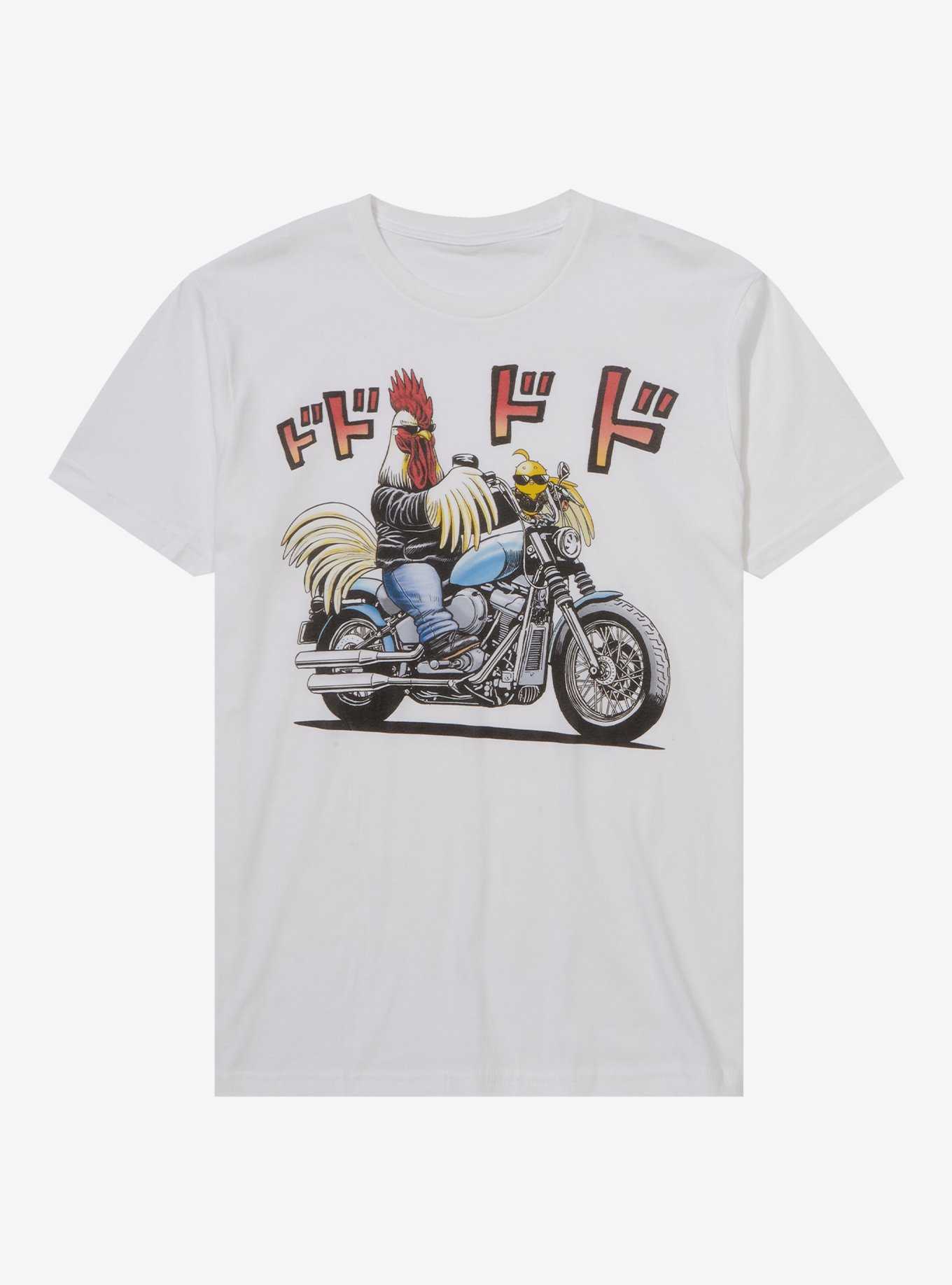 Rooster Fighter Keiji & Piyoko Biker T-Shirt - BoxLunch T-Shirt, , hi-res