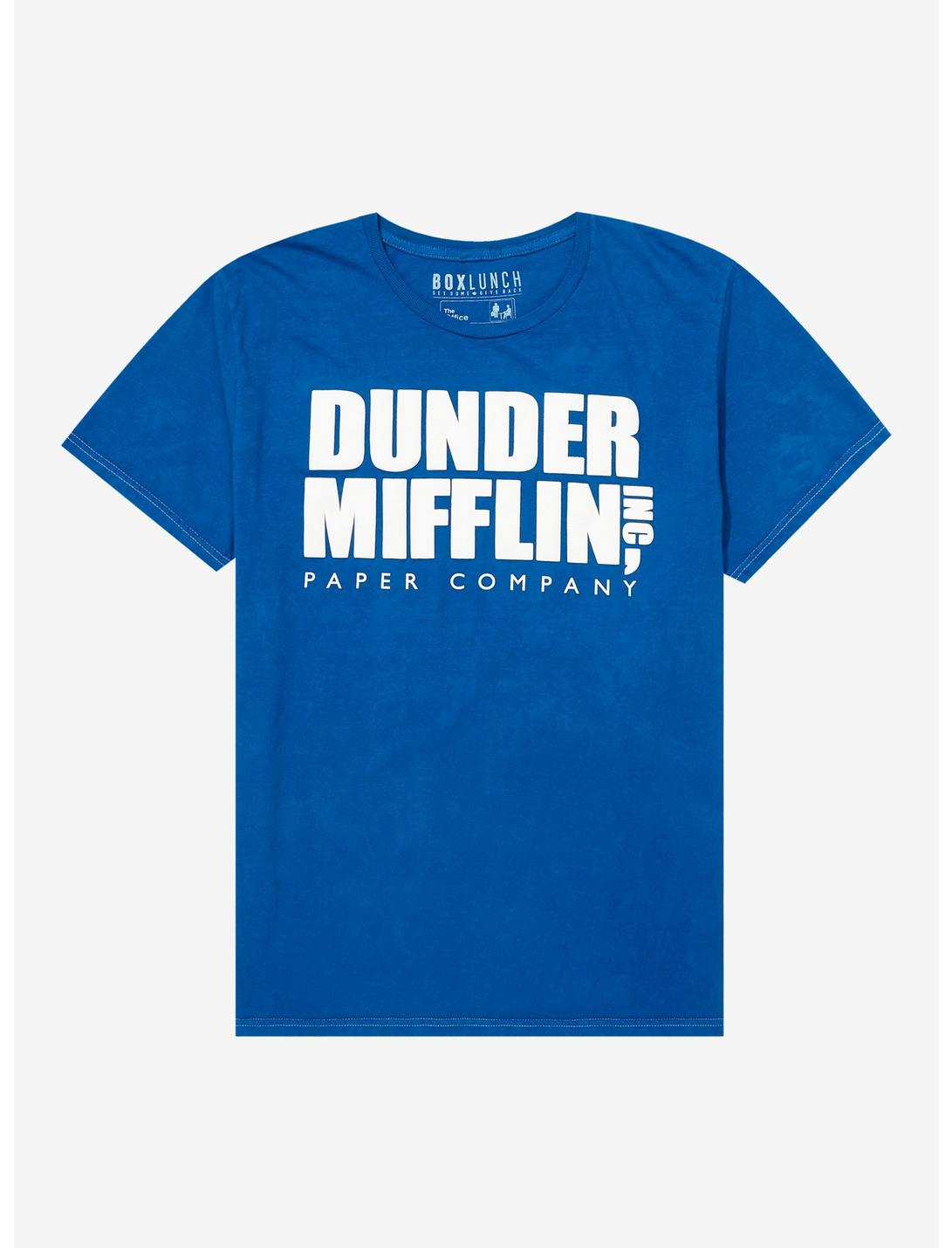 The Office Dunder Mifflin Logo T-Shirt - BoxLunch Exclusive, BLUE, hi-res