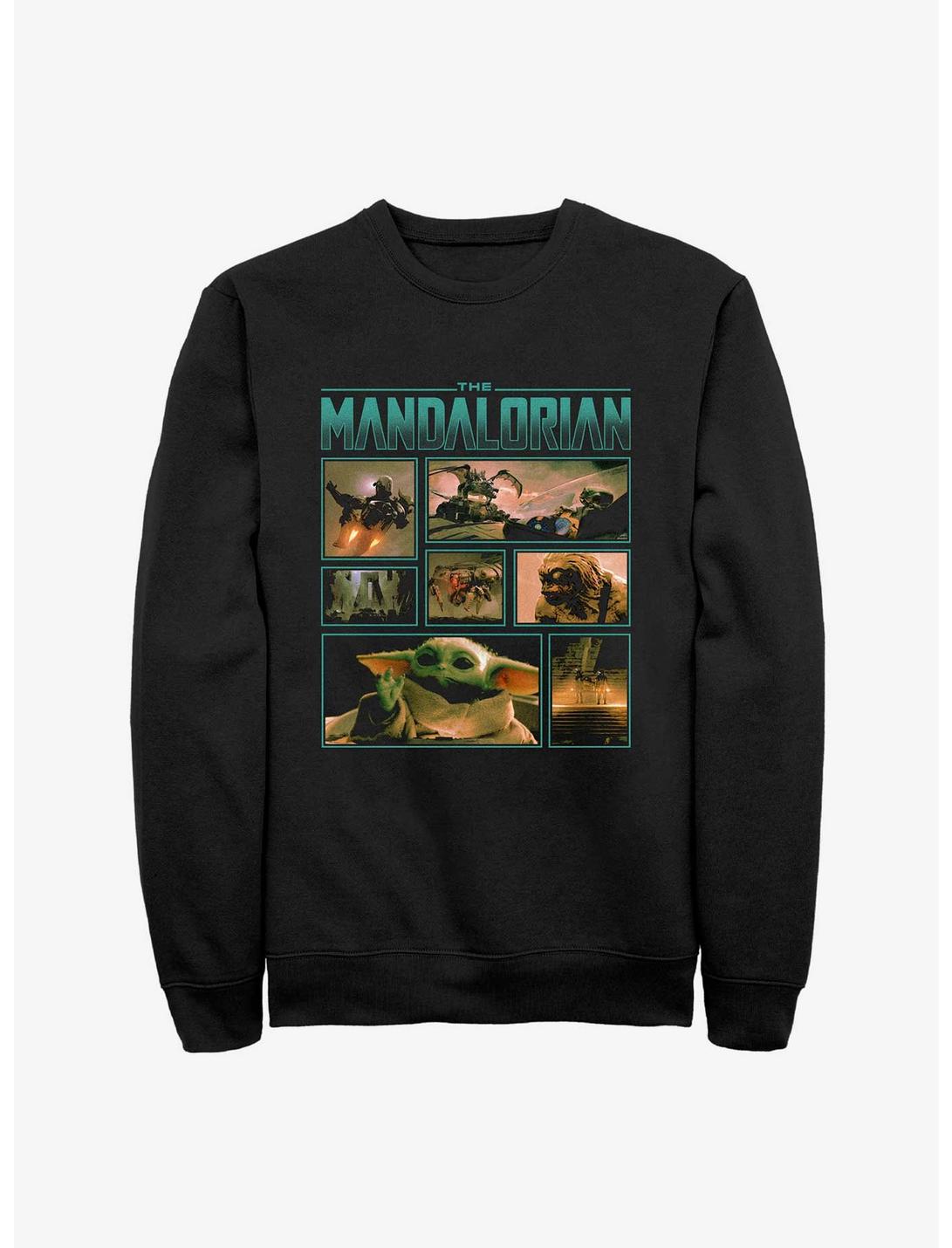 Star Wars The Mandalorian Adventures Through The Mines of Mandalore Sweatshirt, BLACK, hi-res