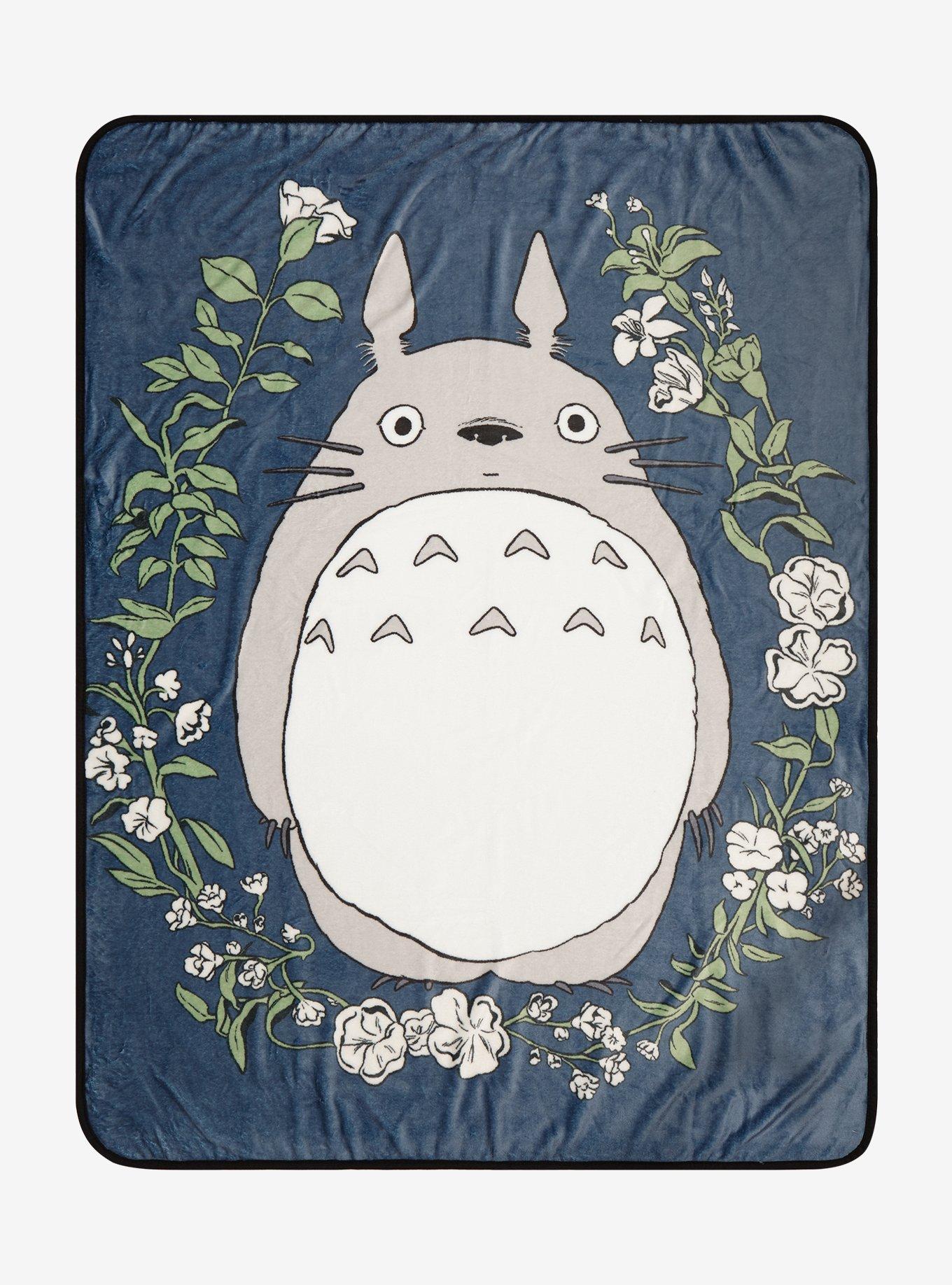 Studio Ghibli My Neighbor Totoro Floral Fleece Throw BoxLunch Exclusive