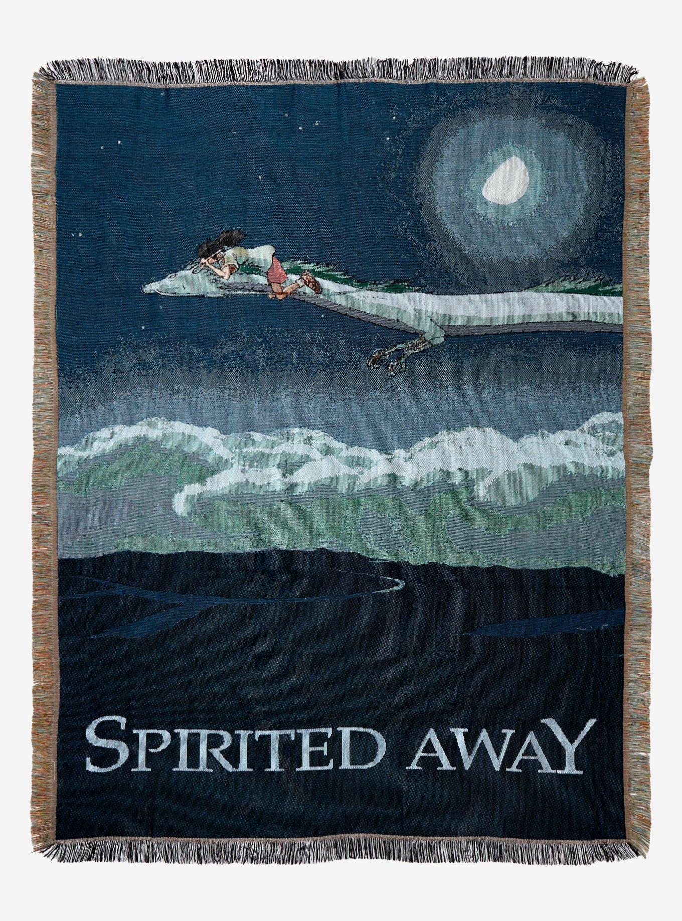 Studio Ghibli Spirited Away Chihiro & Haku Flying Tapestry Throw