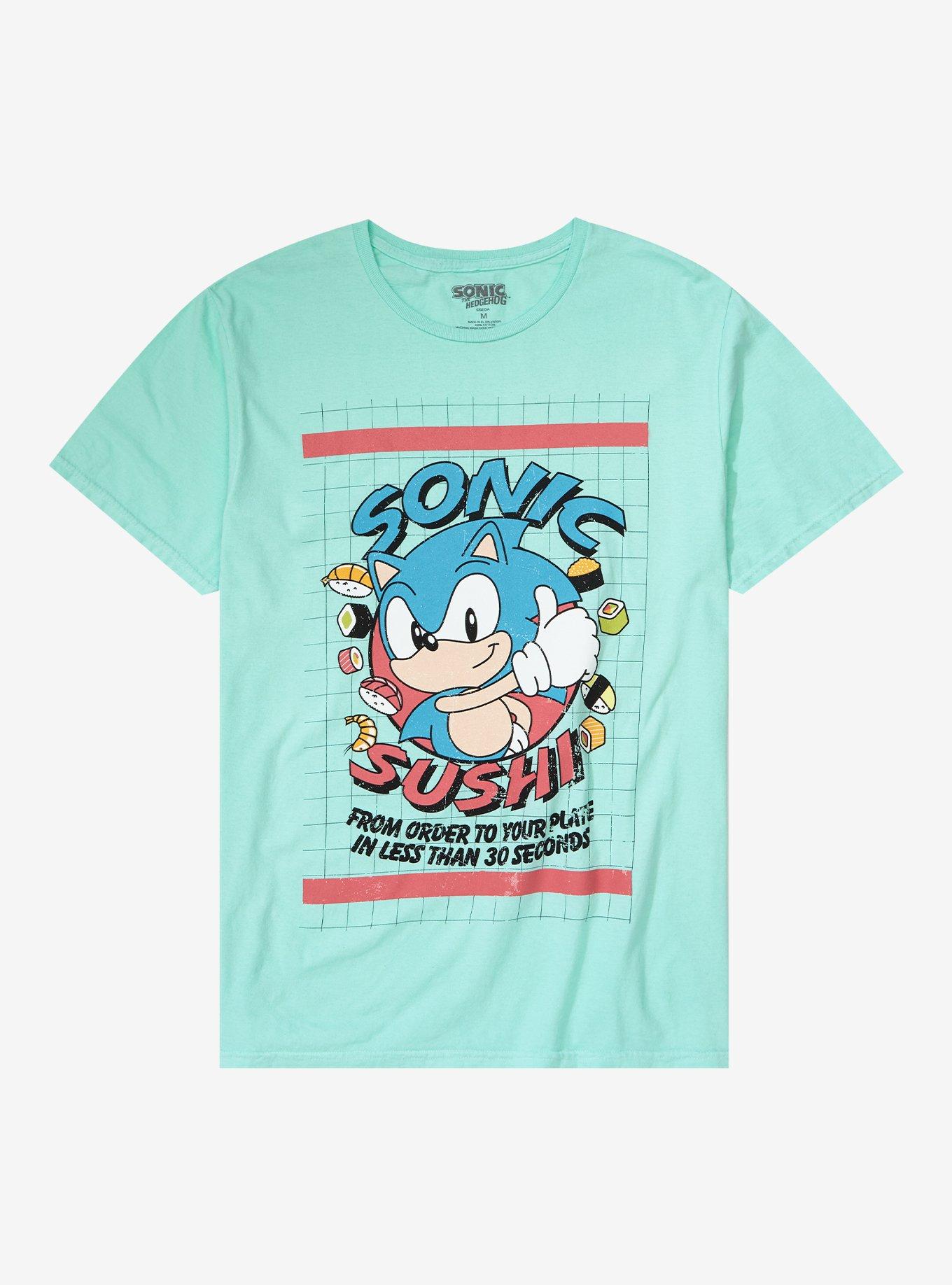 SONIC MENS T-SHIRT GOLD RINGS