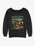 Star Wars The Mandalorian Adventures Through The Mines of Mandalore Slouchy Sweatshirt, BLACK, hi-res