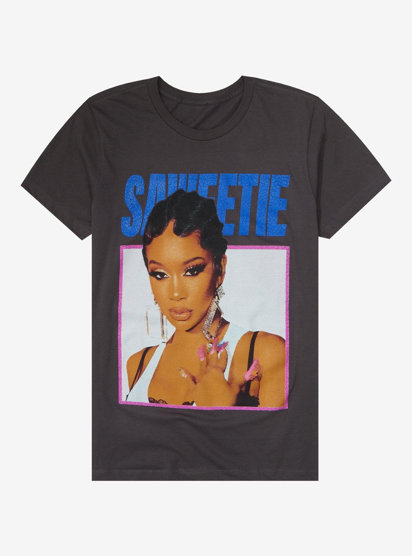 Saweetie Portrait T-Shirt, CHARCOAL, hi-res