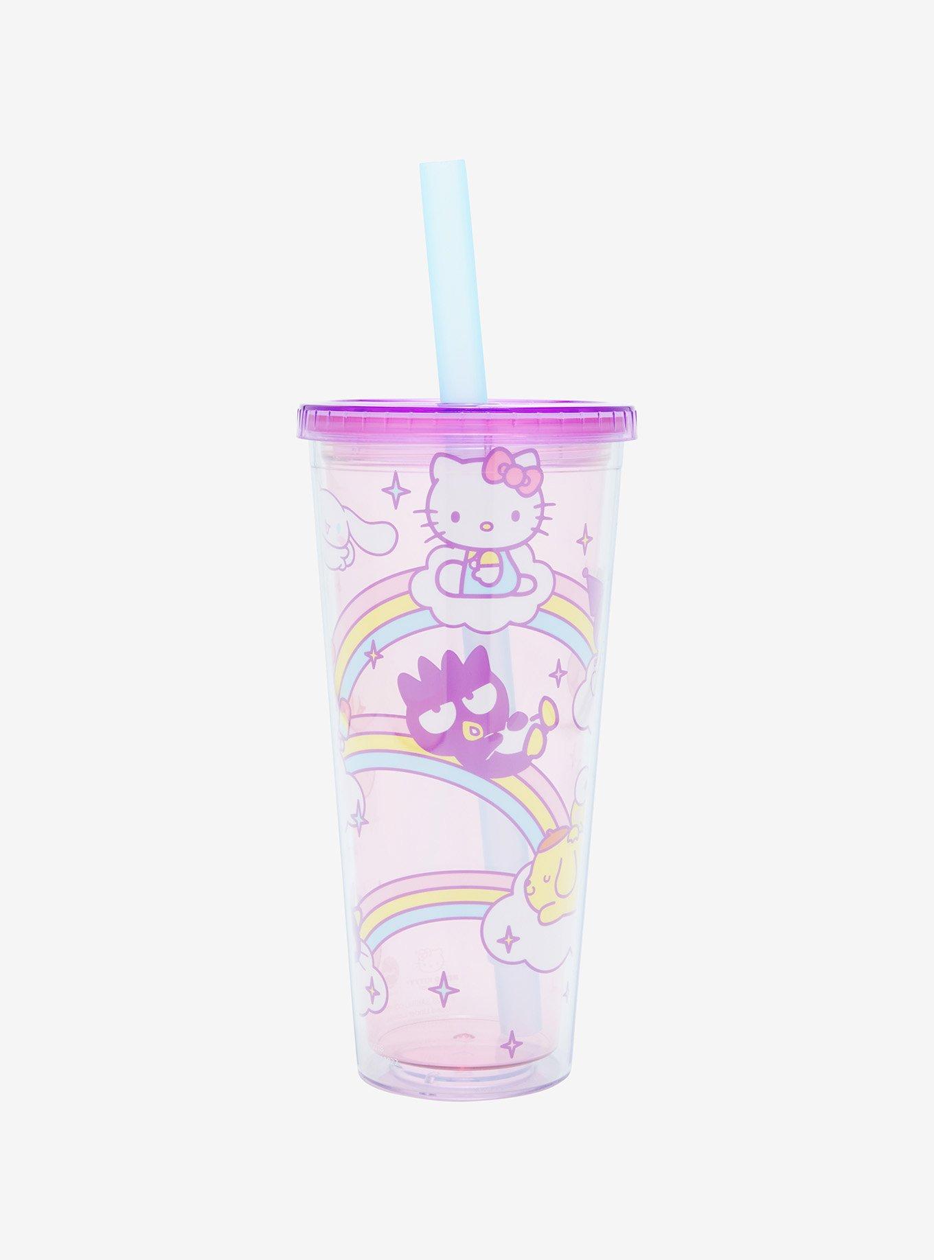 Cute Hello Kitty & friends with rainbows and stars 16oz Frosted