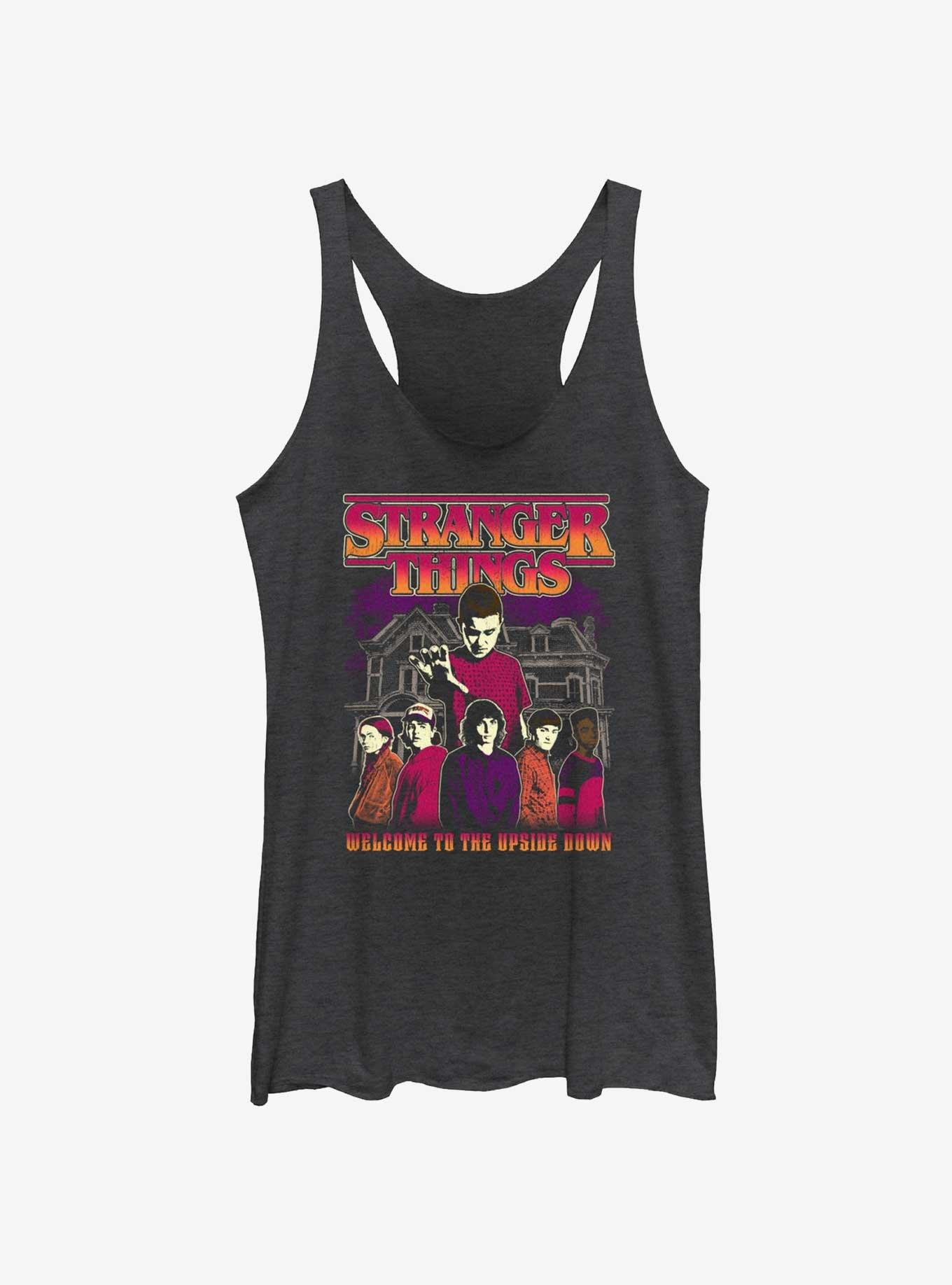 Stranger Things Upside Down Group Girls Raw Edge Tank, , hi-res