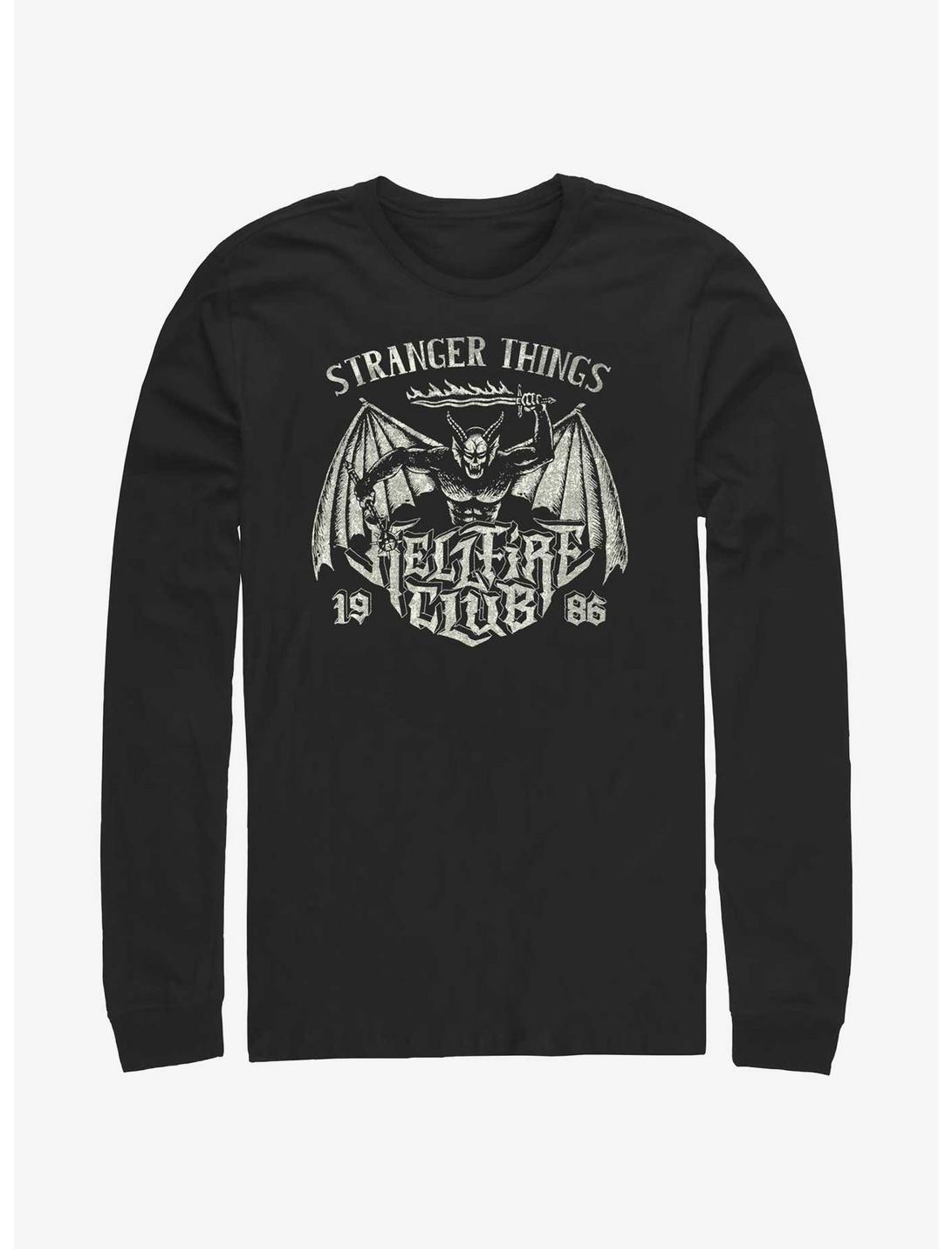 Stranger Things Hellfire Club Metal Band Long-Sleeve T-Shirt, BLACK, hi-res